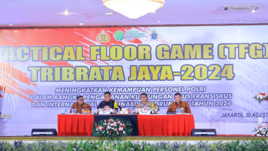 kegiatan POLRI Tactical Floor Game (TFG) dalam rangka pengamanan kunjungan Paus Fransiskus ke Indonesia