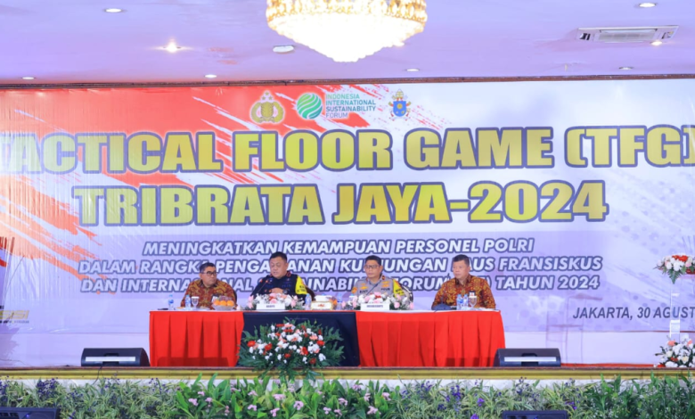 kegiatan POLRI Tactical Floor Game (TFG) dalam rangka pengamanan kunjungan Paus Fransiskus ke Indonesia