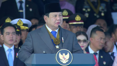 Presiden Prabowo Pimpin Upacara Puncak Hari Bhayangkara ke-79 di Monas