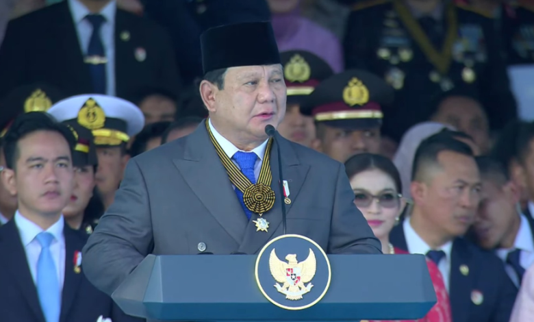 Presiden Prabowo Pimpin Upacara Puncak Hari Bhayangkara ke-79 di Monas