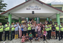 Korlantas Polri Salurkan Bantuan Banjir Langkat melalui Misi Kemanusiaan